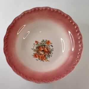 P-022 Vintage Floral Nest Serving Bowl in Rose Ombre